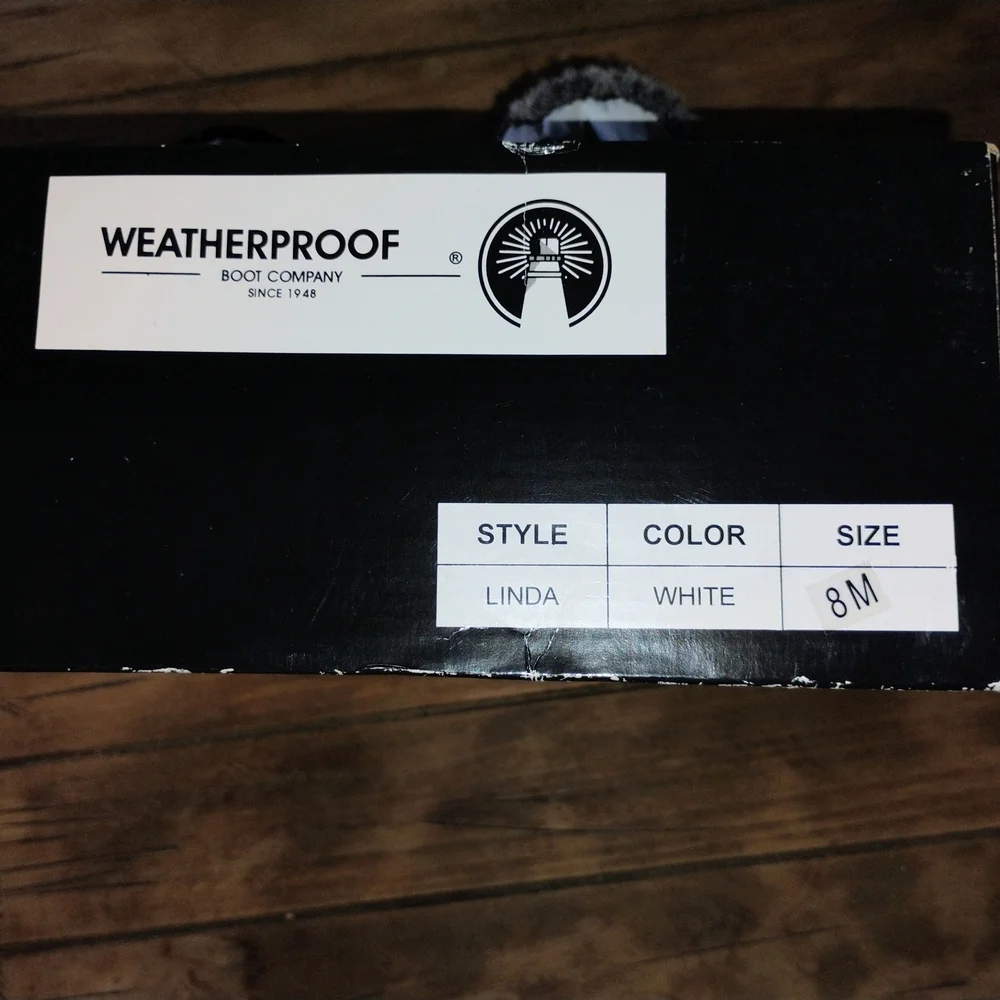 NEW With Box Weatherproof Linda Boots 8M White Faux Fur Winter Snow Boot - Picture 2 of 7